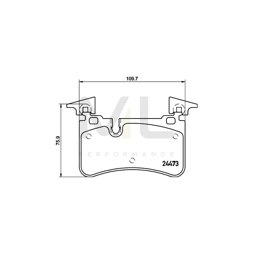 Hella 8DB 355 014-811 Brake Pad Set Not Prepared For Wear Indicator