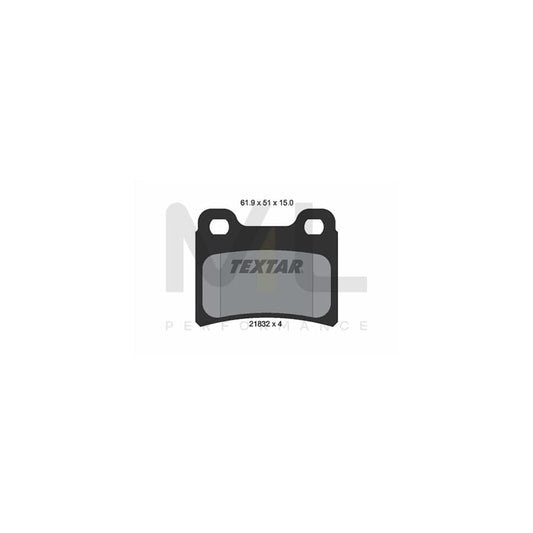 TEXTAR 2183201 Brake pad set not prepared for wear indicator | ML Performance Car Parts