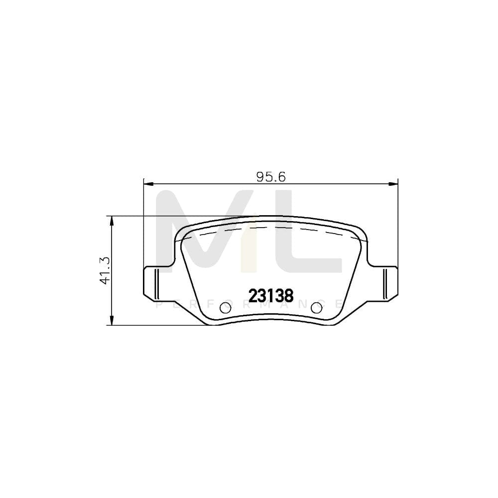 Hella 8DB 355 018-531 Brake Pad Set Not Prepared For Wear Indicator, With Brake Caliper Screws, With Accessories
