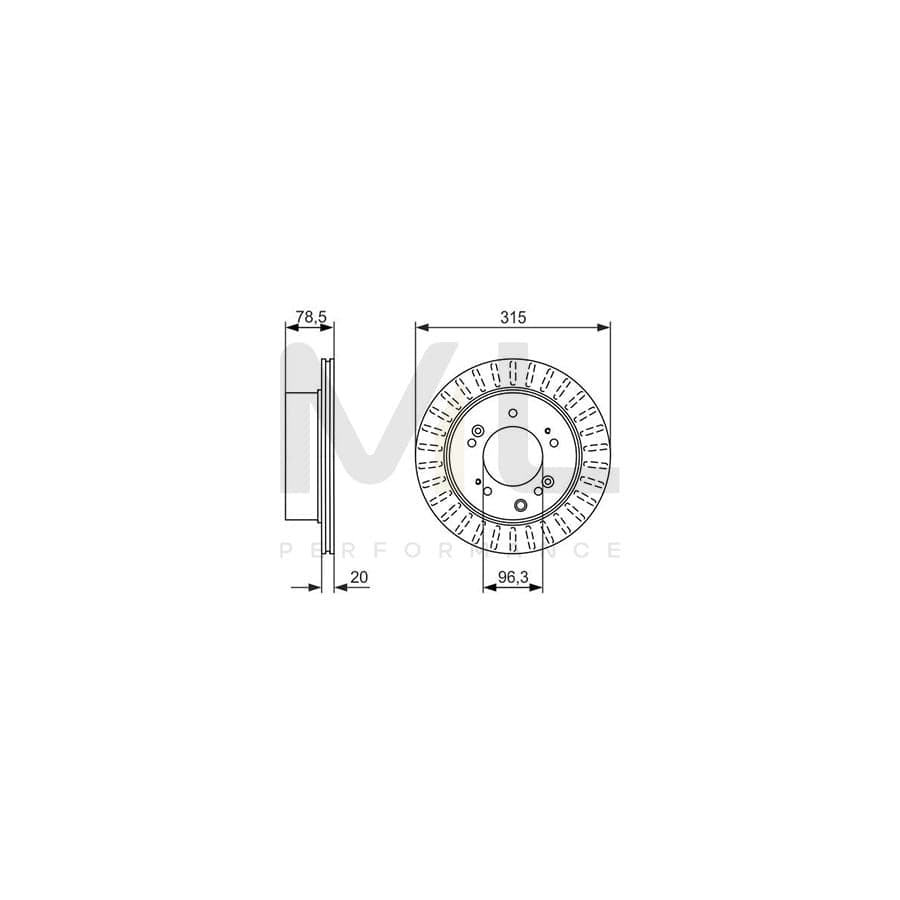 BOSCH 0 986 479 793 Brake Disc for KIA Sorento I (JC) Vented, Oiled, High-carbon | ML Performance Car Parts
