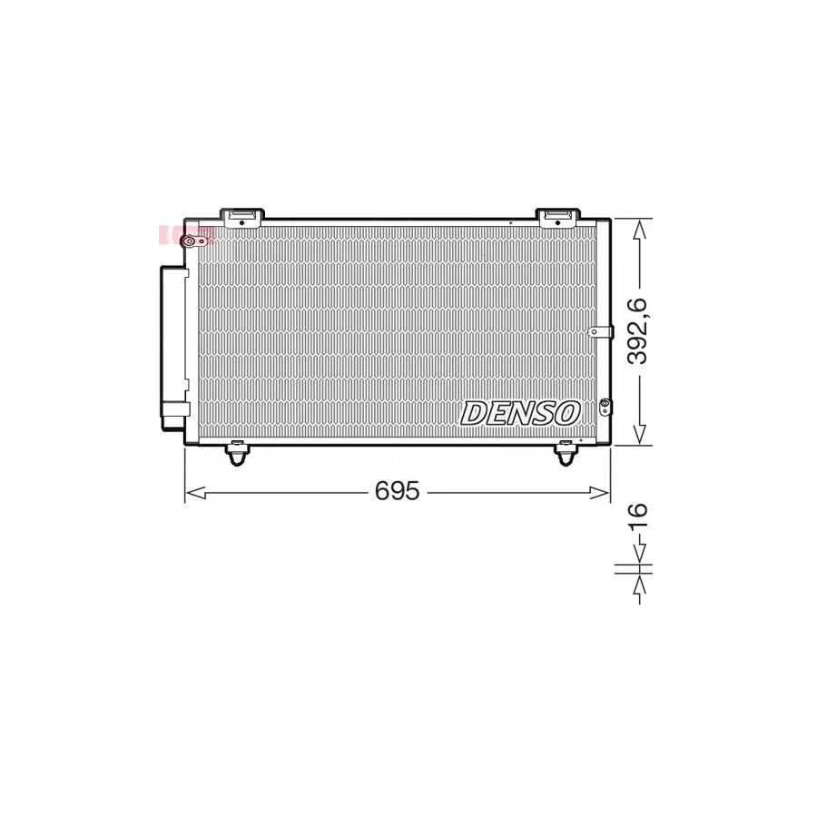 DENSO DCN50130 Air Conditioning Condenser for Toyota Corolla