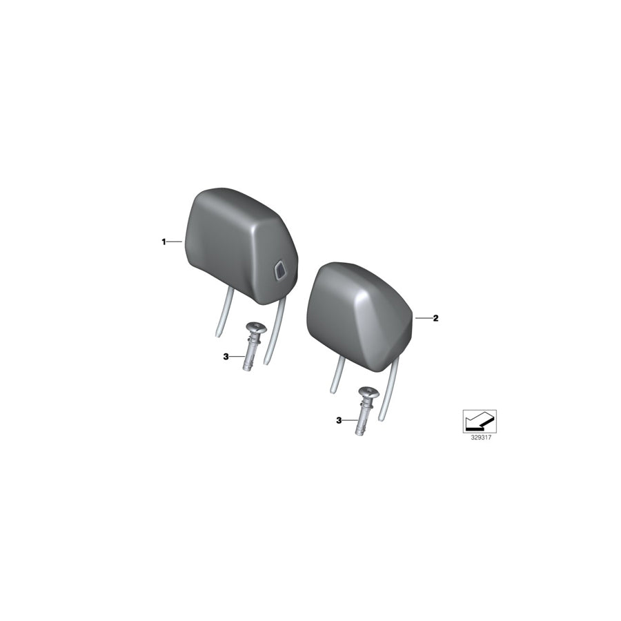 Genuine BMW 52107358217 F33 Guide, Headrest VENETOBEIGE (Inc. 428iX, 428i & 435i) | ML Performance US Car Parts