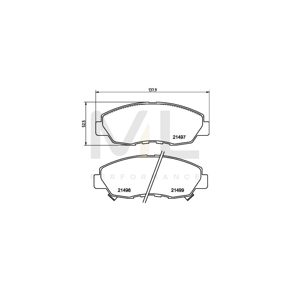 Hella 8DB 355 016-511 Brake Pad Set With Acoustic Wear Warning