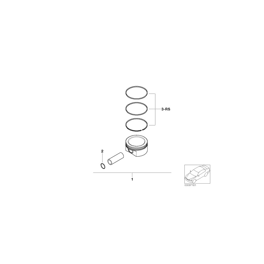 Genuine BMW 11257520131 R53 Piston Kit (Inc. Cooper S & Coop.S JCW GP) | ML Performance UK Car Parts