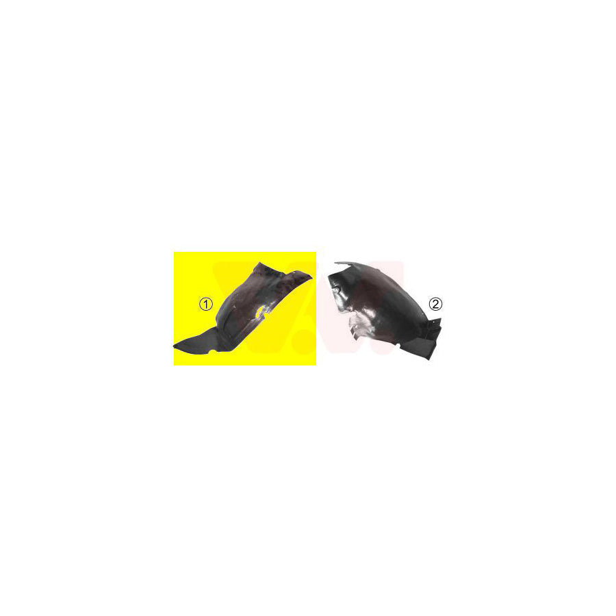 Van Wezel 4028433 Panelling, Mudguard for PEUGEOT 206