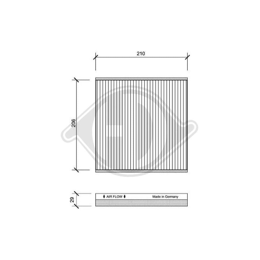 DIEDERICHS DCI1070 Pollen Filter