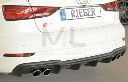 Rieger 00056825 Audi 8V S3 Rear Diffuser 2 | ML Performance UK Car Parts