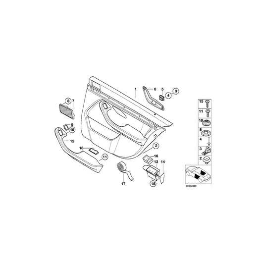Genuine BMW 51427139949 E39 Door Trim Panel, Rear, Left SANDBEIGE (Inc. 530i, 540i & 535i) | ML Performance US Car Parts