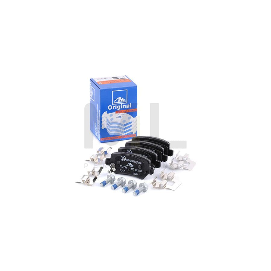 ATE 13.0460-2794.2 Brake pad set with acoustic wear warning, with brake caliper screws, with accessories
