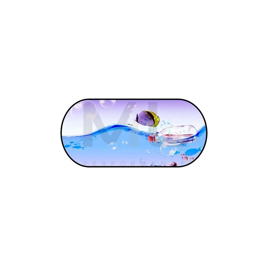 WALSER 16699 Car sun shade Fish, Multi-coloured, Polyester, Quantity: 1