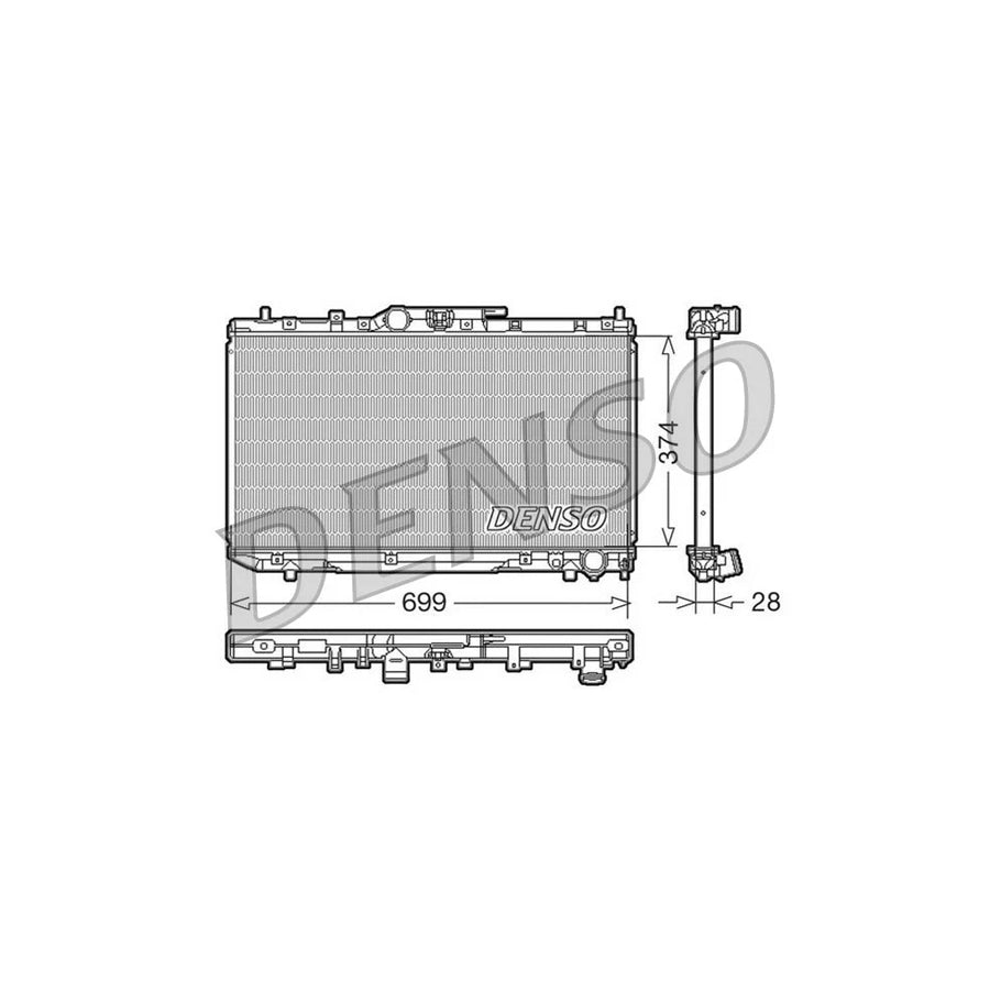DENSO DRM50014 Engine Radiator for Toyota Avensis