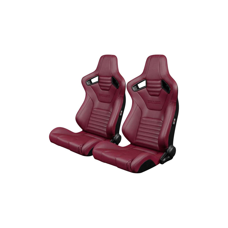 BRAUM Elite-X Series Racing Seats (Maroon Leatherette) – Pair