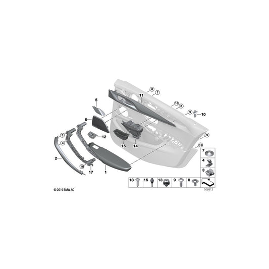 Genuine BMW 51427489298 G30 G31 Armrest, Rear Right SCHWARZ (Inc. M550dX, 525d & 540dX) | ML Performance US