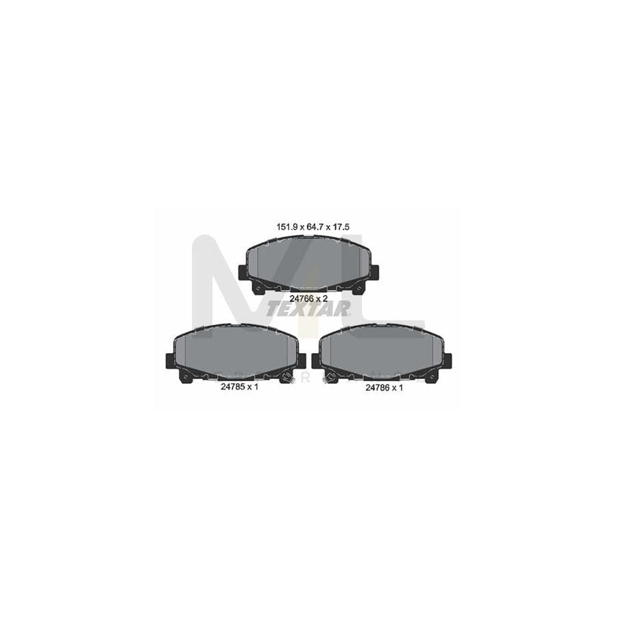 TEXTAR 2476601 Brake pad set for HONDA ACCORD with acoustic wear warning | ML Performance Car Parts