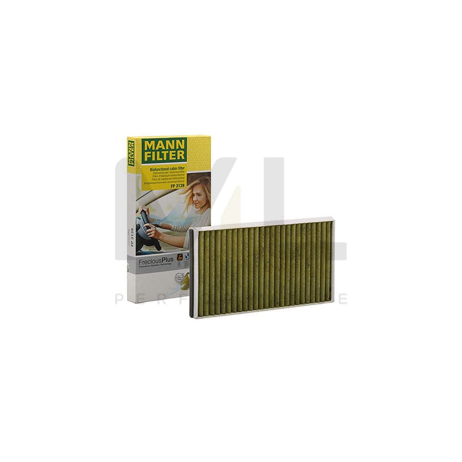 MANN-FILTER FP 3139 Pollen filter Activated Carbon Filter, Activated Carbon Filter with polyphenol, Particulate filter (PM 2.5), with antibacterial action, with fungicidal effect, FreciousPlus