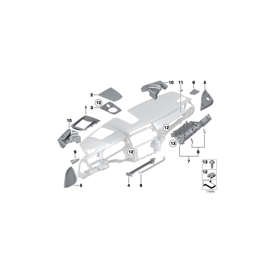 Genuine BMW 51459115666 F02 F01 F04 Adapter For Center Speaker (Inc. 760i, 740i & 730Li) | ML Performance US Car Parts