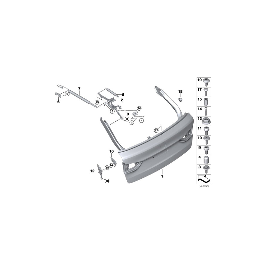 Genuine BMW 51247390410 G31 Spindle Drive, Tailgate (Inc. 540dX, 520d & 530dX) | ML Performance US Car Parts