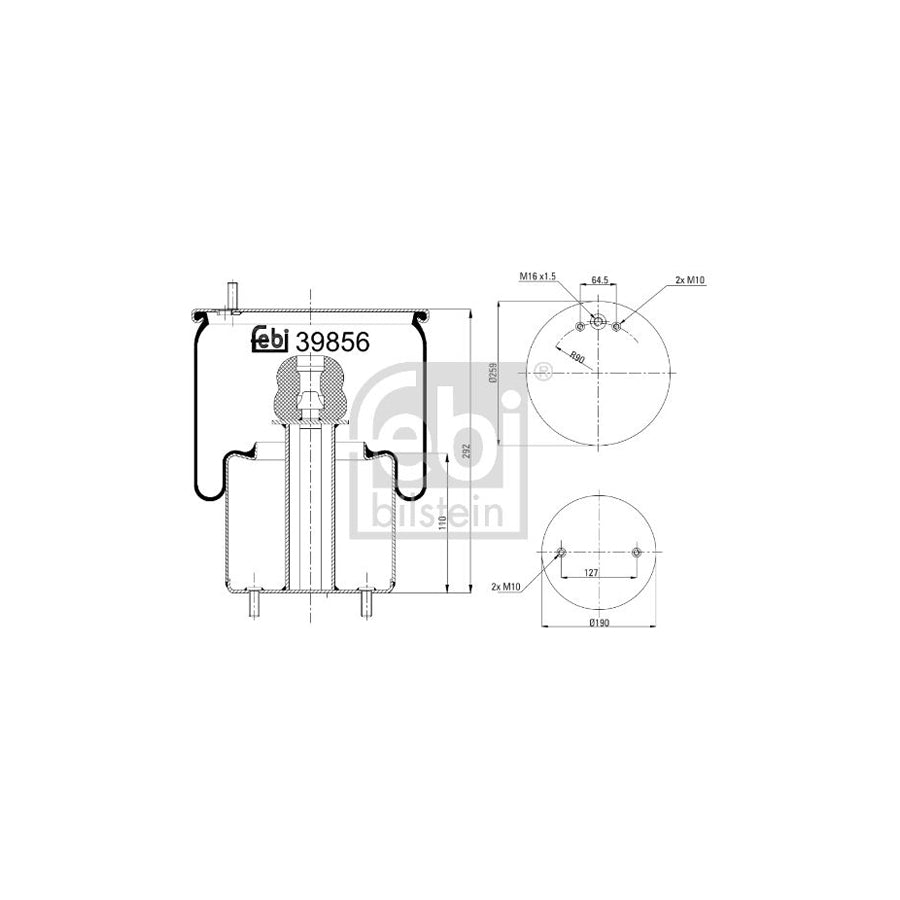 Febi Bilstein 39856 Boot, Air Suspension