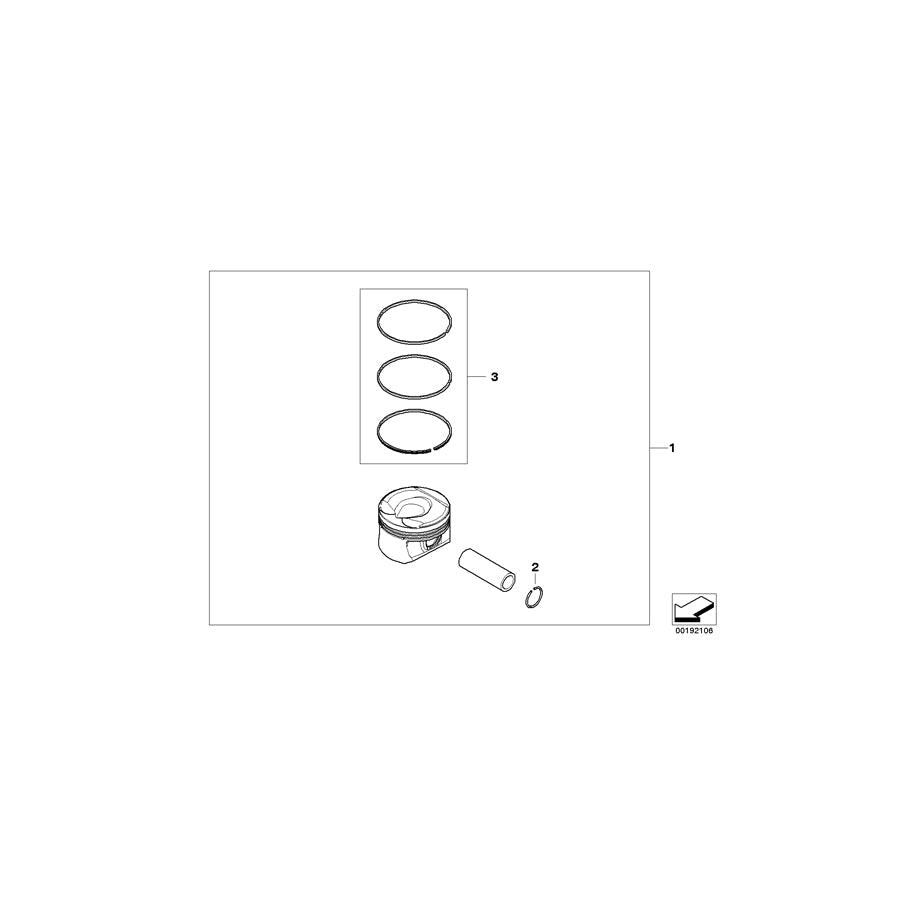 Genuine BMW 11257577063 R56 Mahle Piston (Inc. Cooper) | ML Performance UK Car Parts