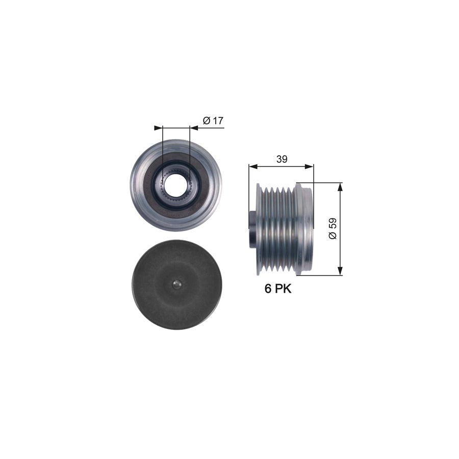Gates OAP7113 Alternator Freewheel Clutch