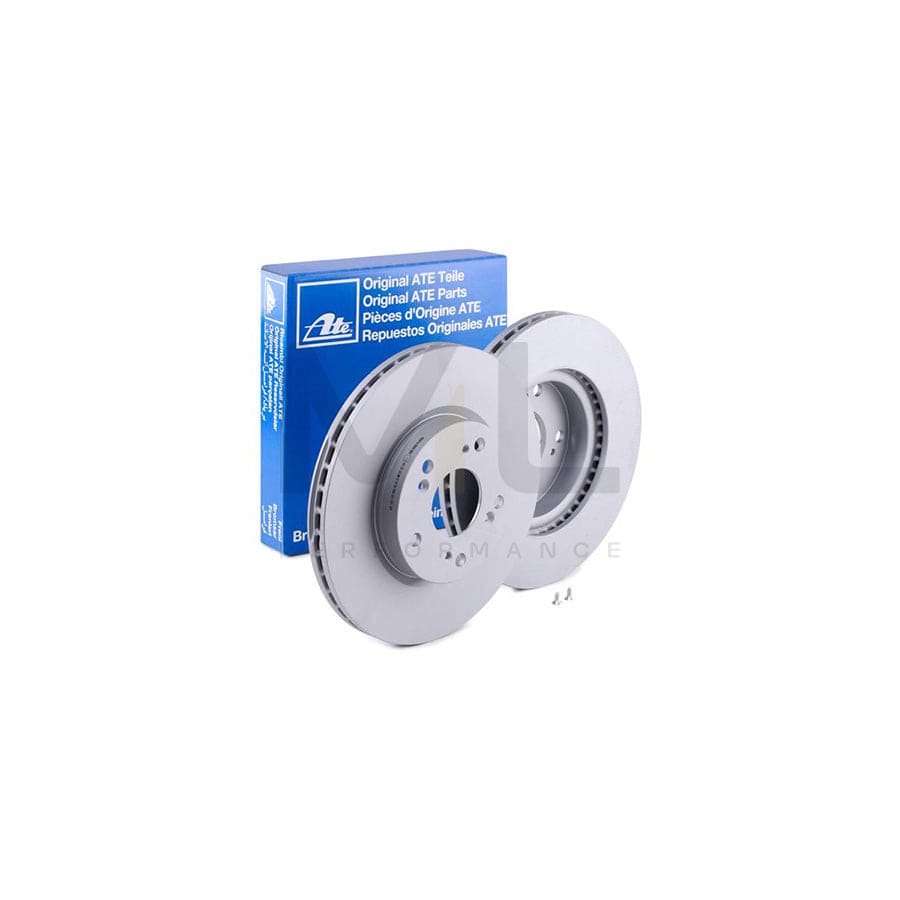 ATE 24.0123-0110.1 Brake Disc Vented, Coated, with bolts/screws  - 1 piece