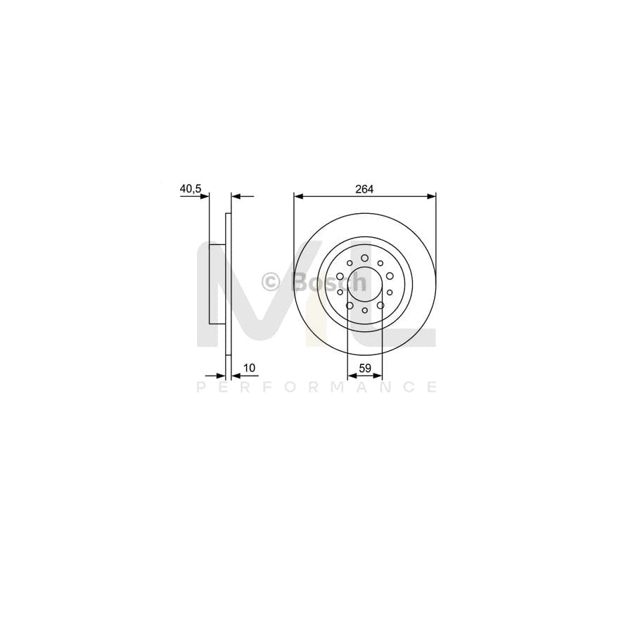 BOSCH 0 986 479 C98 Brake Disc Solid, Oiled | ML Performance Car Parts