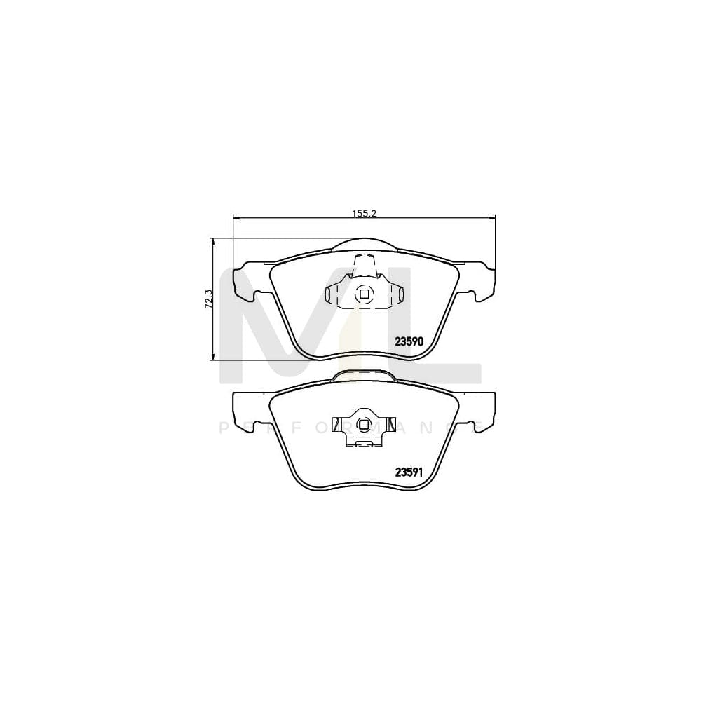 Hella 8DB 355 011-571 Brake Pad Set Not Prepared For Wear Indicator