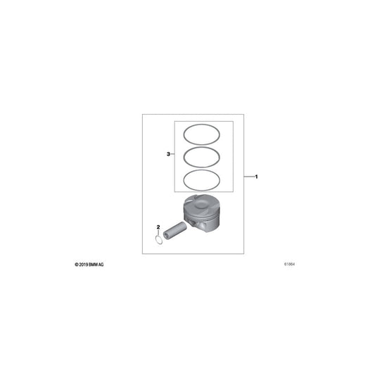 Genuine BMW 11257612982 F10 E91 E83 Piston (Inc. Z4 2.5i, Z4 23i & 523i) | ML Performance UK Car Parts