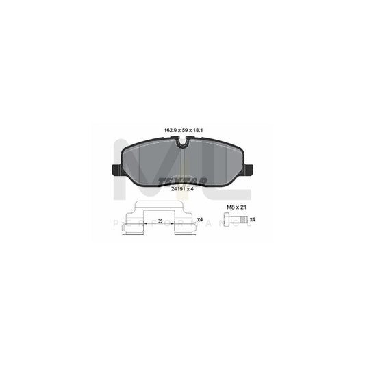TEXTAR 2419181 Brake pad set epad, prepared for wear indicator | ML Performance Car Parts