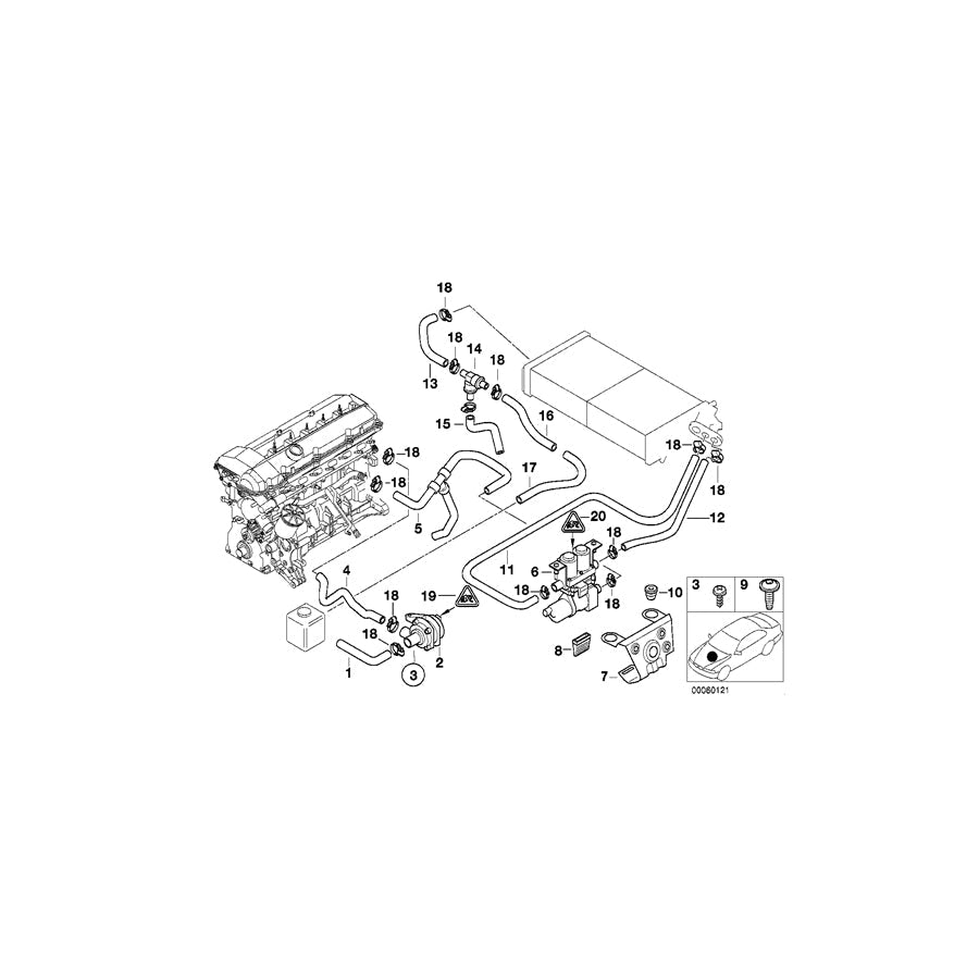 Genuine BMW 64218375525 E39 Hose F Check Valve And Engine Return (Inc. 530i, 525i & 520i) | ML Performance US Car Parts