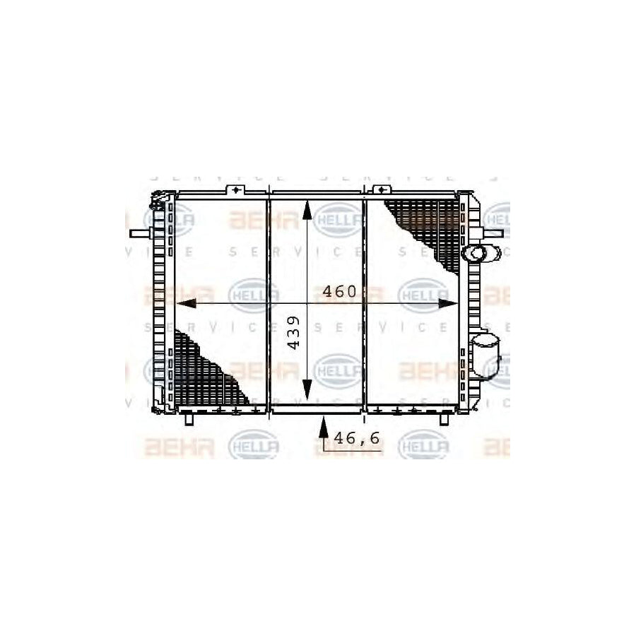 Hella 8MK 376 706-404 Engine Radiator For Renault Rapid Van (F40, G40)