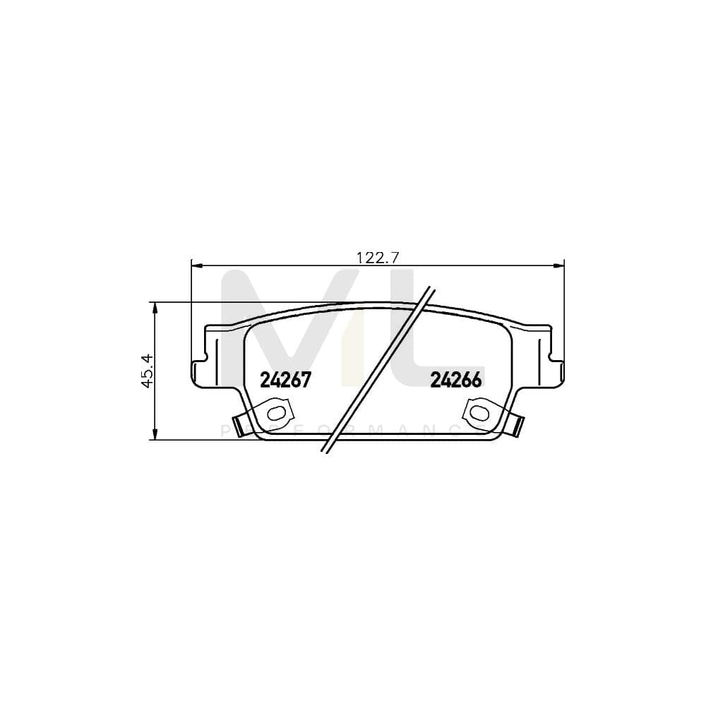 Hella 8DB 355 012-231 Brake Pad Set With Acoustic Wear Warning