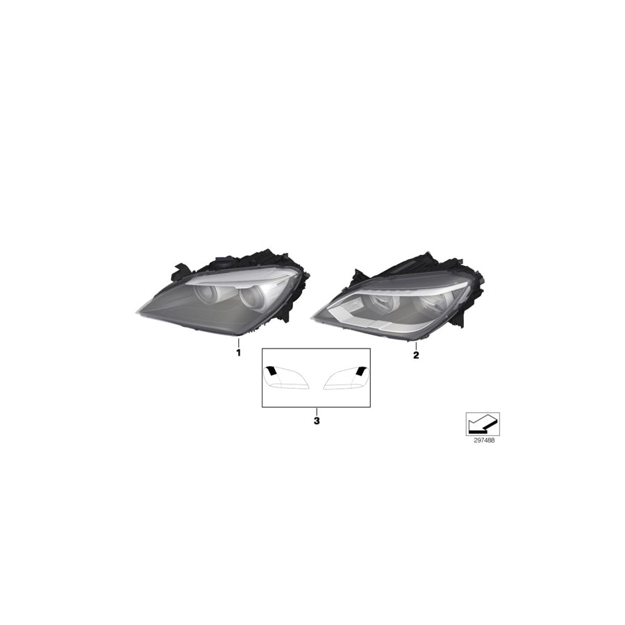 Genuine BMW 63117272014 F13 F06 F12 Ahl-Xenon Headlight, Right (Inc. 650i, M6 & 640i) | ML Performance US Car Parts