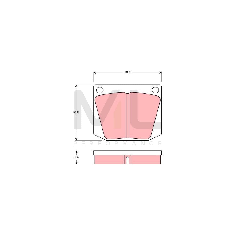 TRW Gdb541 Brake Pad Set Not Prepared For Wear Indicator | ML Performance Car Parts