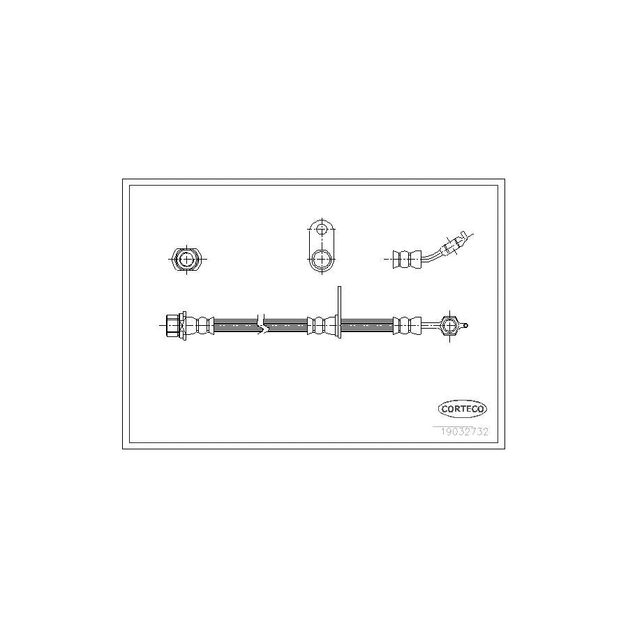 Corteco 19032732 Brake Hose for Toyota Rav 4