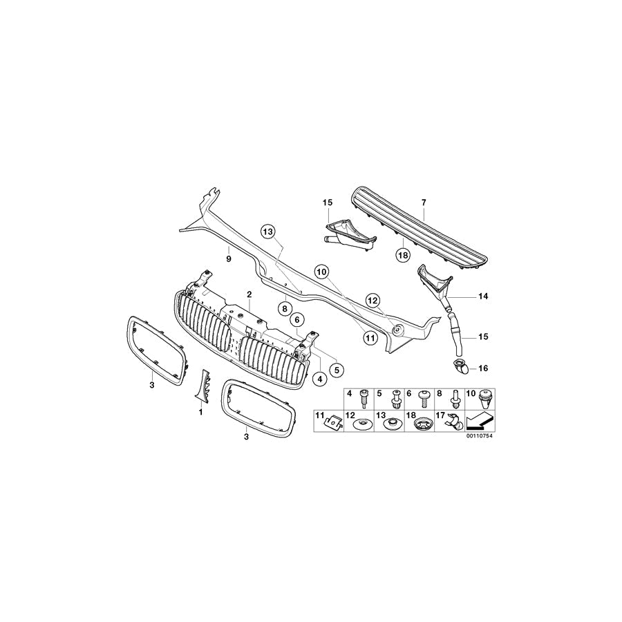 Genuine BMW 51137032105 E66 E65 E67 Trim Ring, Front, Left (Inc. 760LiS, 760Li & 760i) | ML Performance US Car Parts