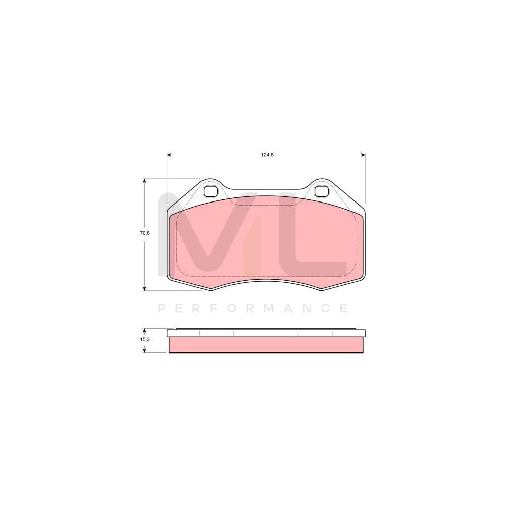 TRW Gdb1606 Brake Pad Set Not Prepared For Wear Indicator | ML Performance Car Parts