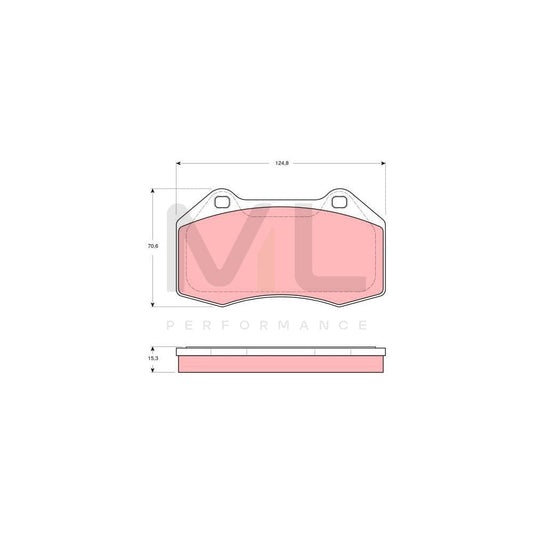 TRW Gdb1606 Brake Pad Set Not Prepared For Wear Indicator | ML Performance Car Parts