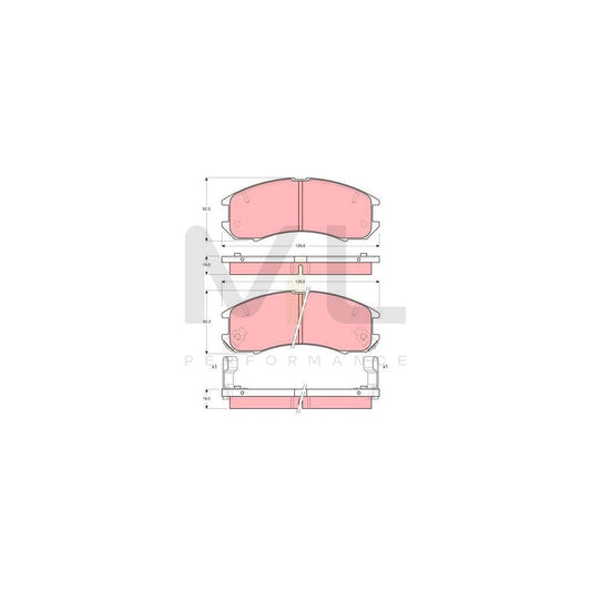 TRW Gdb981 Brake Pad Set With Acoustic Wear Warning | ML Performance Car Parts