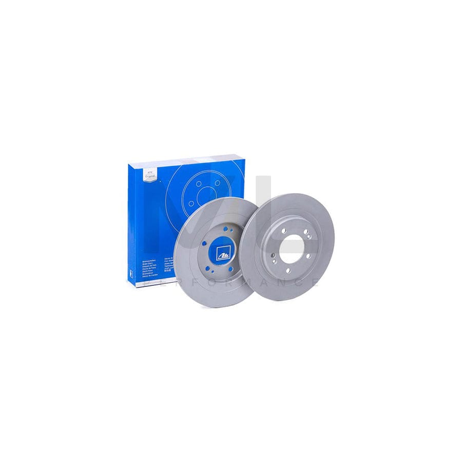 ATE 24.0110-0383.1 Brake Disc Solid, Coated, Alloyed / High-carbon  - 1 piece