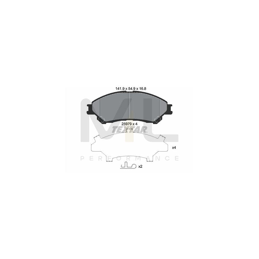 TEXTAR 2597901 Brake pad set with acoustic wear warning | ML Performance Car Parts