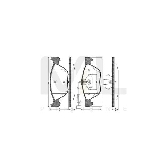 Bosch 0986Tb2286 Brake Pad Set Incl. Wear Warning Contact, With Accessories  | ML Performance Car Parts