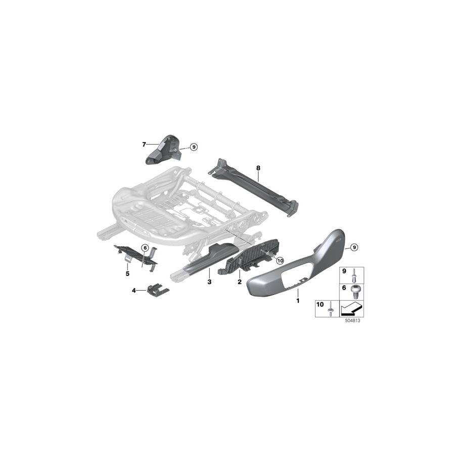 Genuine BMW 52107351924 G29 F46 F48 Cover, Right Control SCHWARZ (Inc. 116d, 218i & 218d) | ML Performance US Car Parts