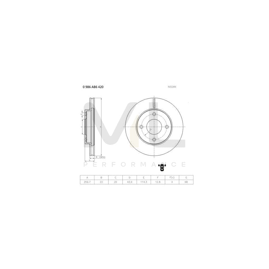 BOSCH 0 986 479 R11 Brake Disc Vented, Oiled | ML Performance Car Parts