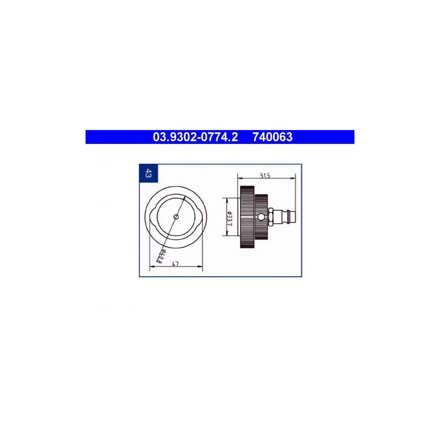 ATE 03.9302-0774.2 Breather Pipe