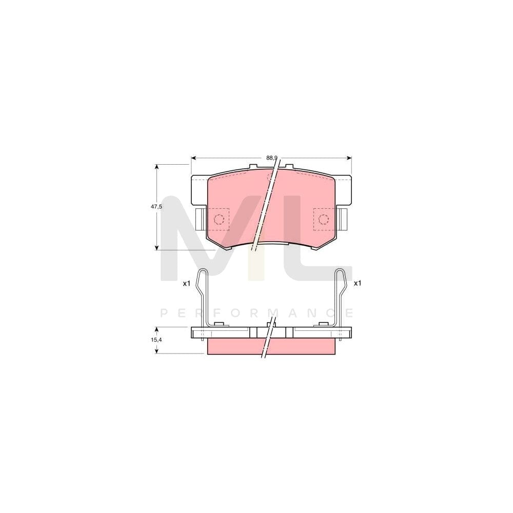 TRW Gdb1063 Brake Pad Set | ML Performance Car Parts