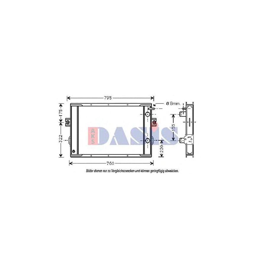AKS Dasis 400440T Engine Radiator for Iveco Daily