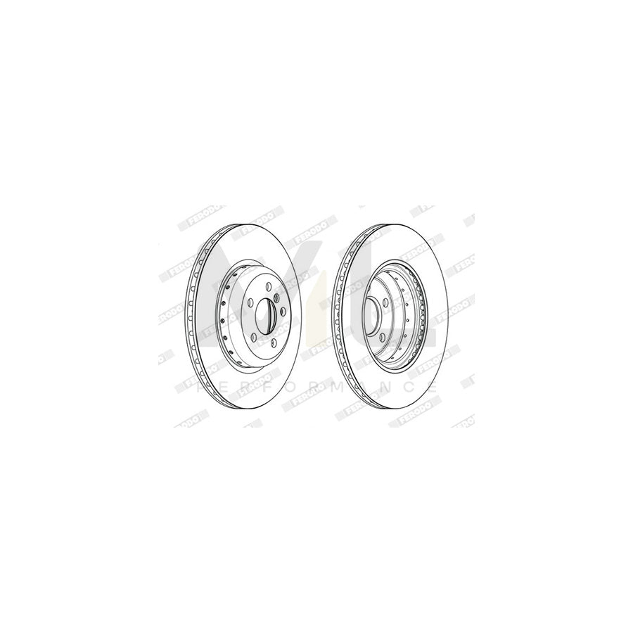 FERODO DDF2627VC-1 Brake Disc Two-piece brake disc, Vented, Coated | ML Performance Car Parts