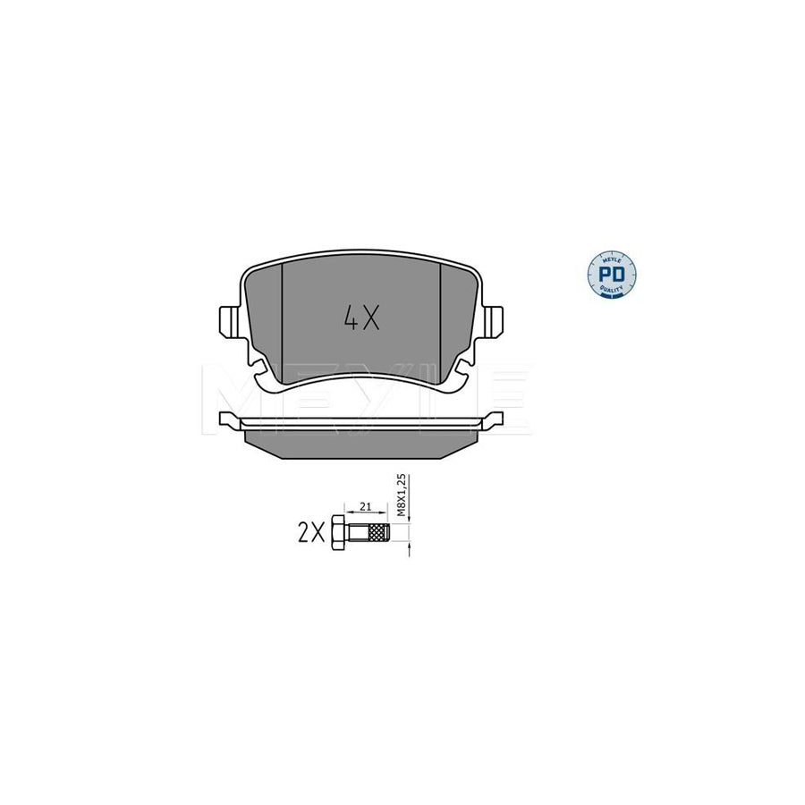 Meyle 025 233 2617/Pd Brake Pad Set