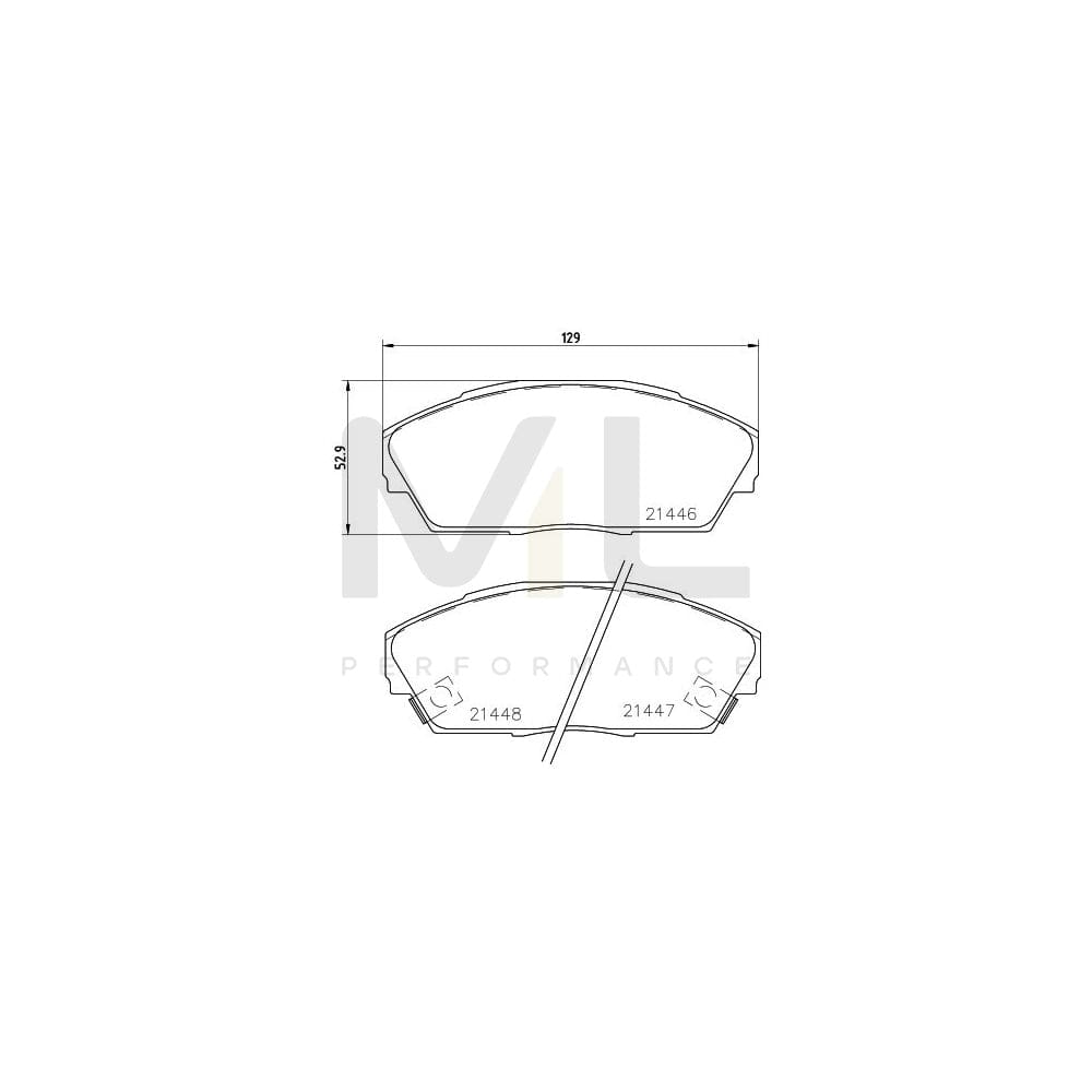 Hella 8DB 355 006-301 Brake Pad Set With Acoustic Wear Warning